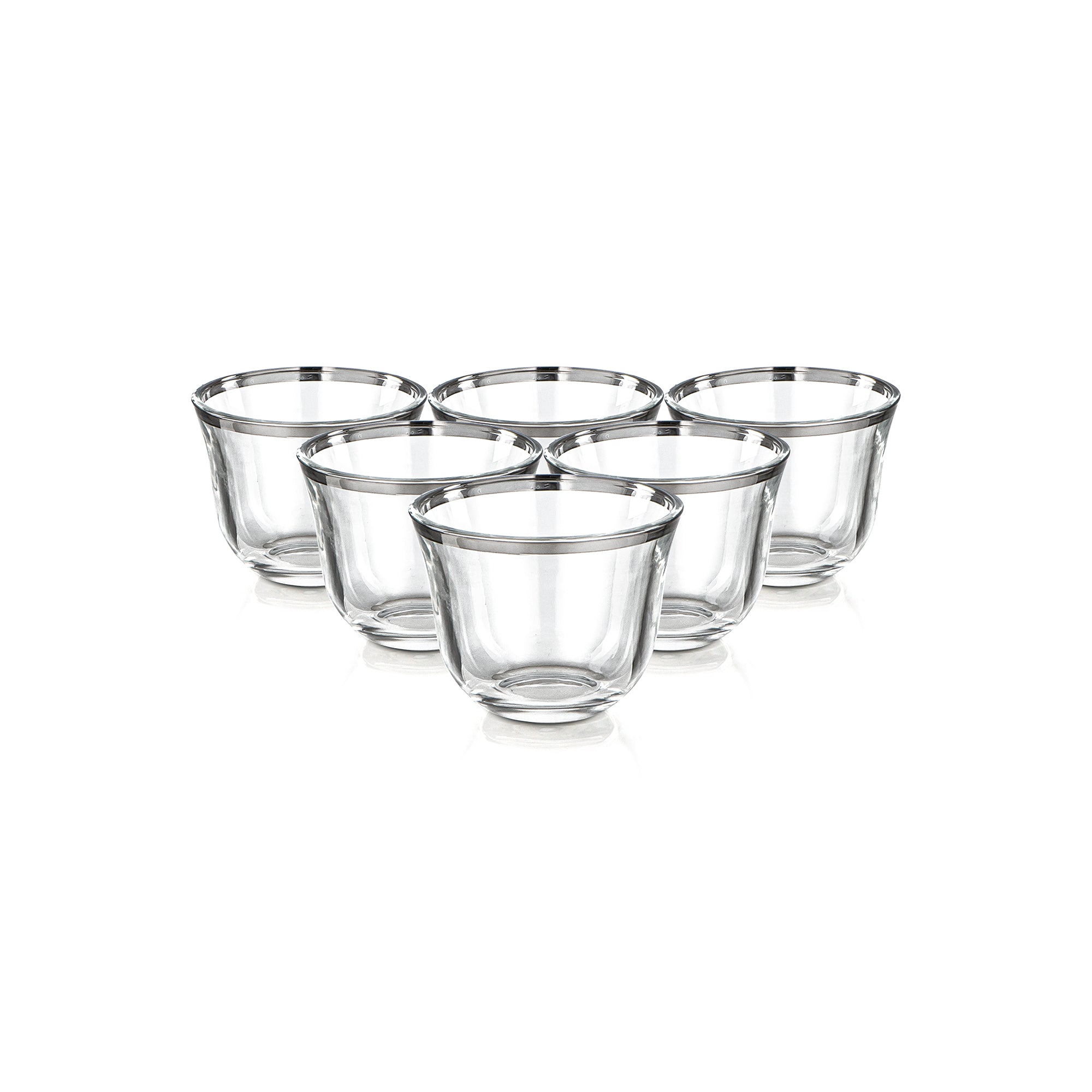 Almarjan 50 ML Glass Cawa Cup - 1013B-SIL