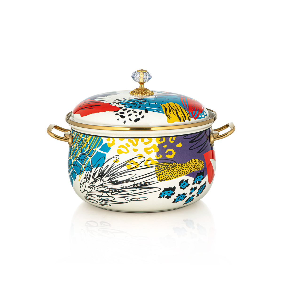 Almarjan 24 CM Tohfa Collection Enamel Cooking Pot - 287421115