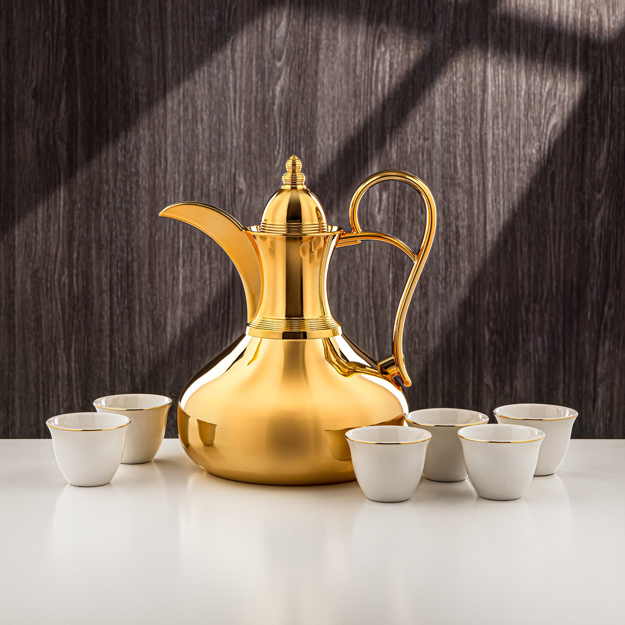 Almarjan 7 Pieces Coffee Set Gold - 7-SS-Queen-10C FG