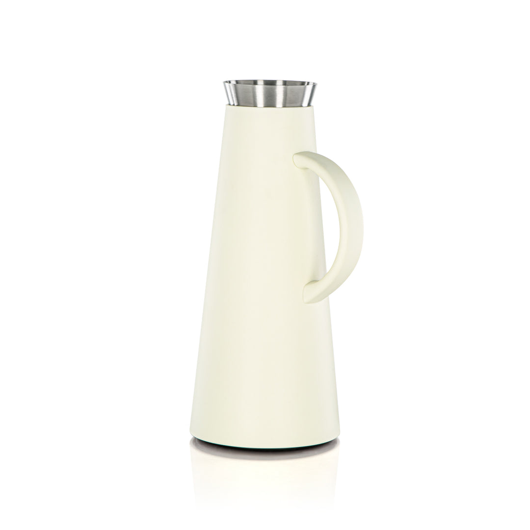 Almarjan 1 Liter Vacuum Flask White & Silver - 75410-WH