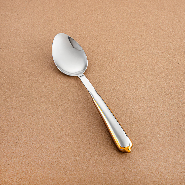 Almarjan Stainless Steel Pasting Spoon – Mirror Finish, Silver & Gold CUT1620058