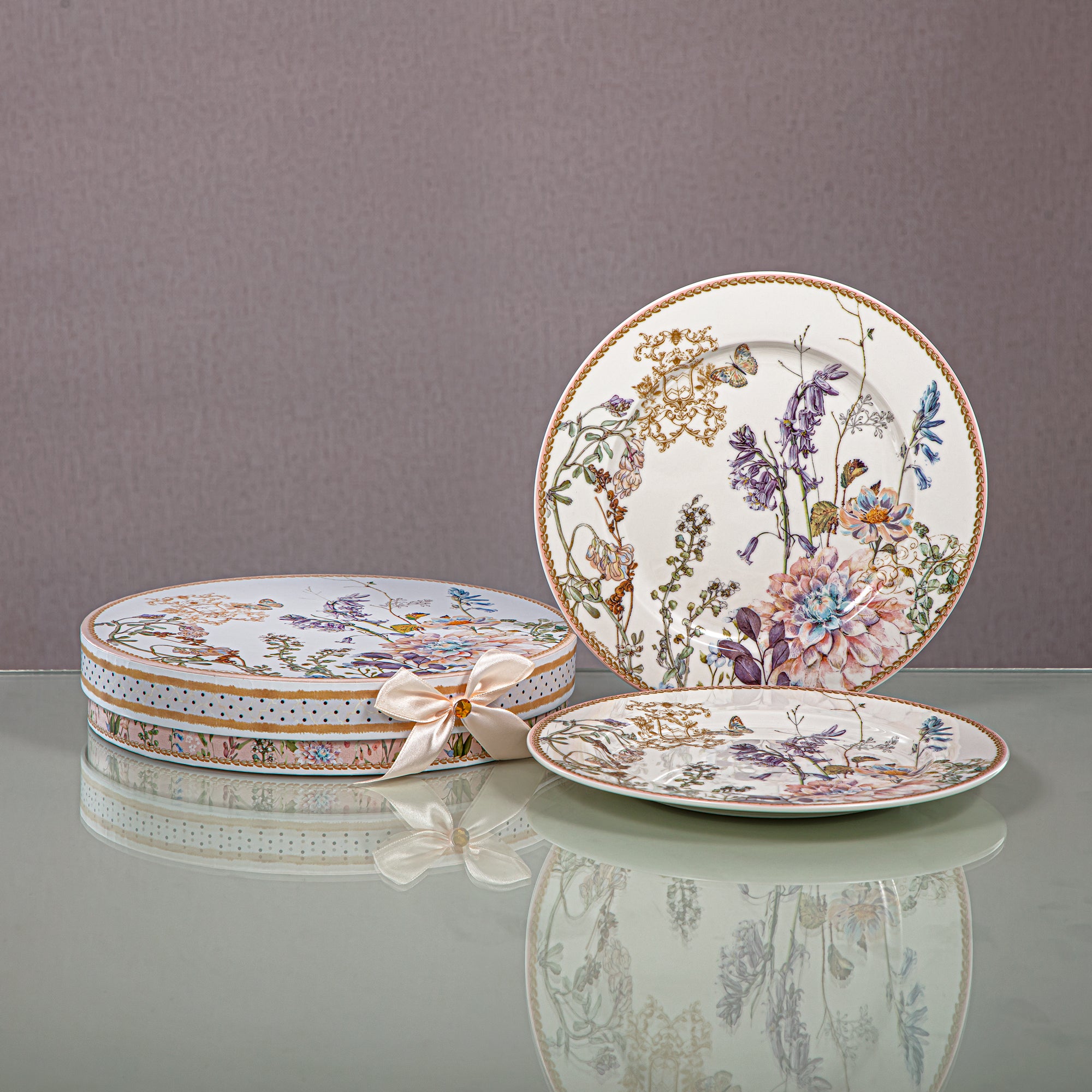 Almarjan 2 Pieces Porcelain Cake Plate - D480 R2060T