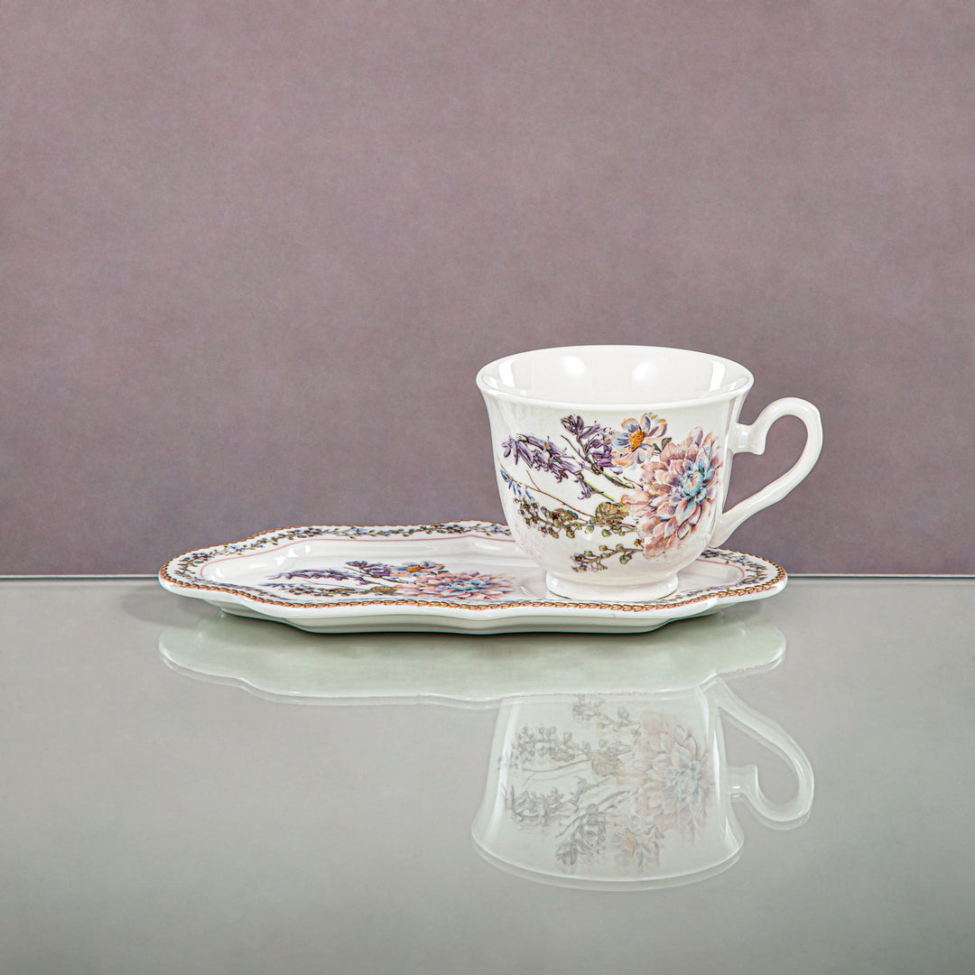 Almarjan 250 ML Porcelain Royal Tea Cup & Saucer - D480 R2089T