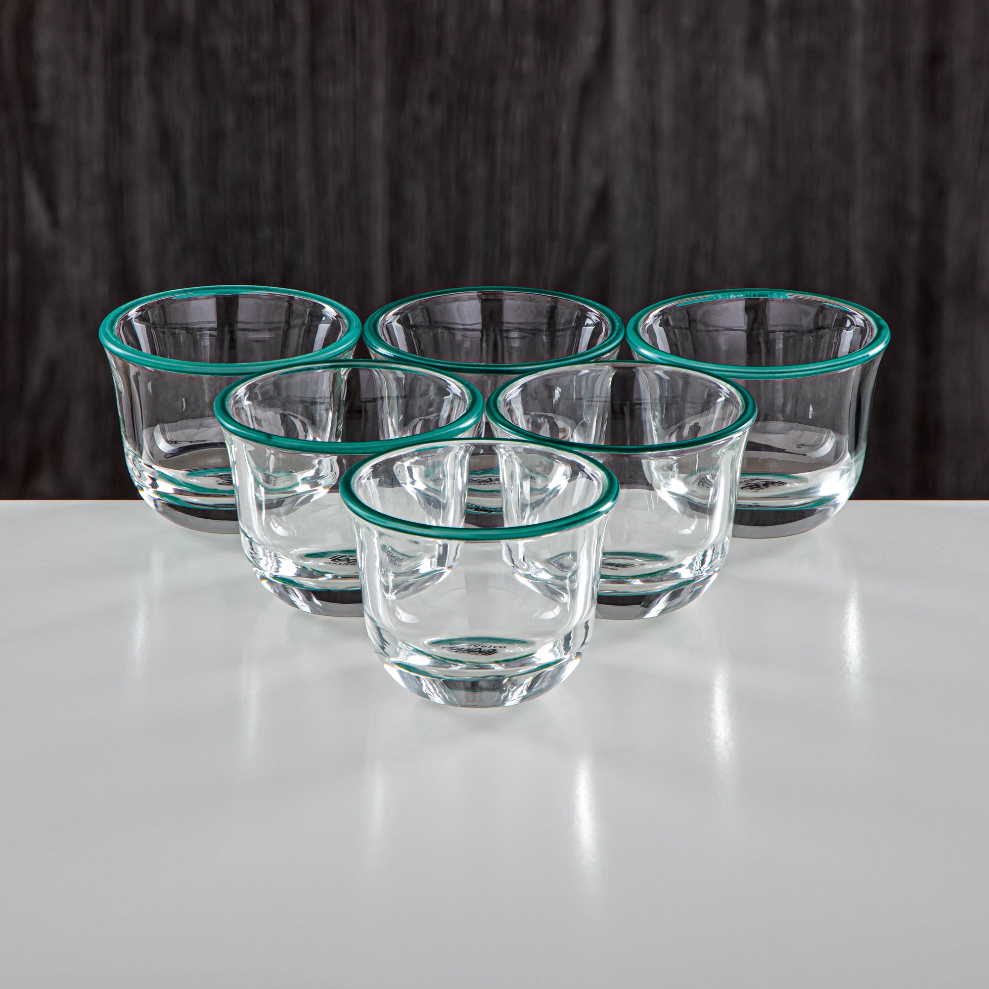 Almarjan 6 Pieces Borosilicate Glass Cawa Cup Set - FB803-6 DGR