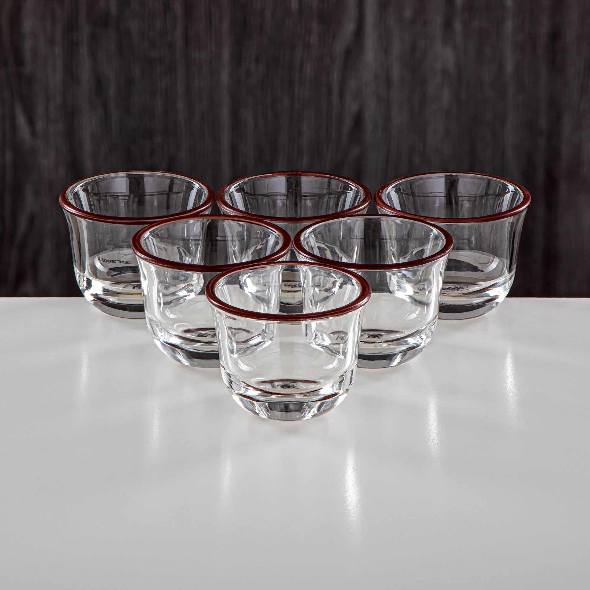 Almarjan 6 Pieces Borosilicate Glass Cawa Cup Set - FB803-6 MAR