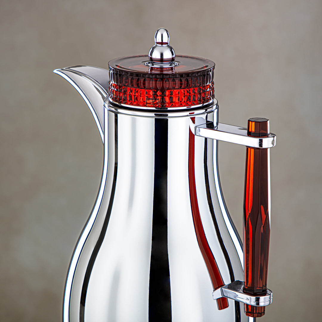 Almarjan 2 Pieces Vacuum Flask Set Silver & Red - FG804 AB-100 MAR/C