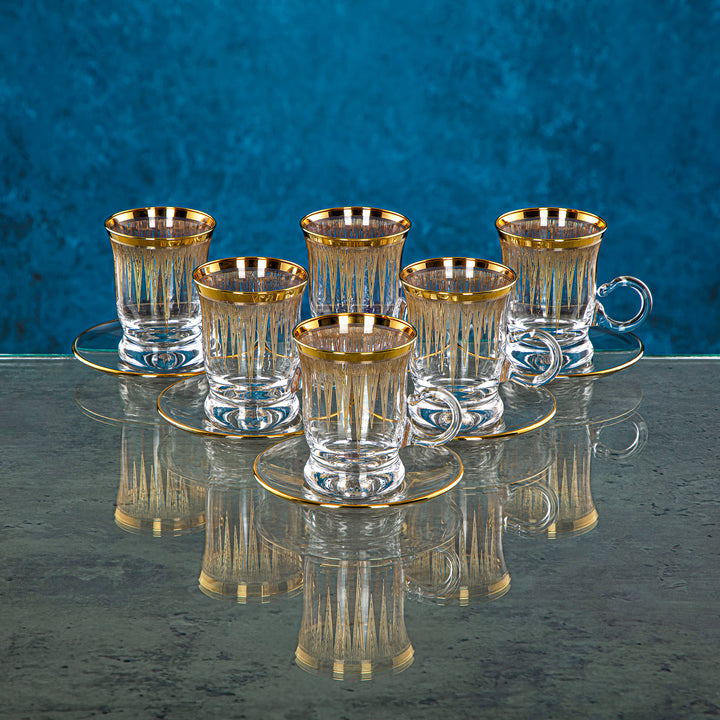 Combi 6 Pieces Glass Tea Cup Set - G809/1Z-35/11