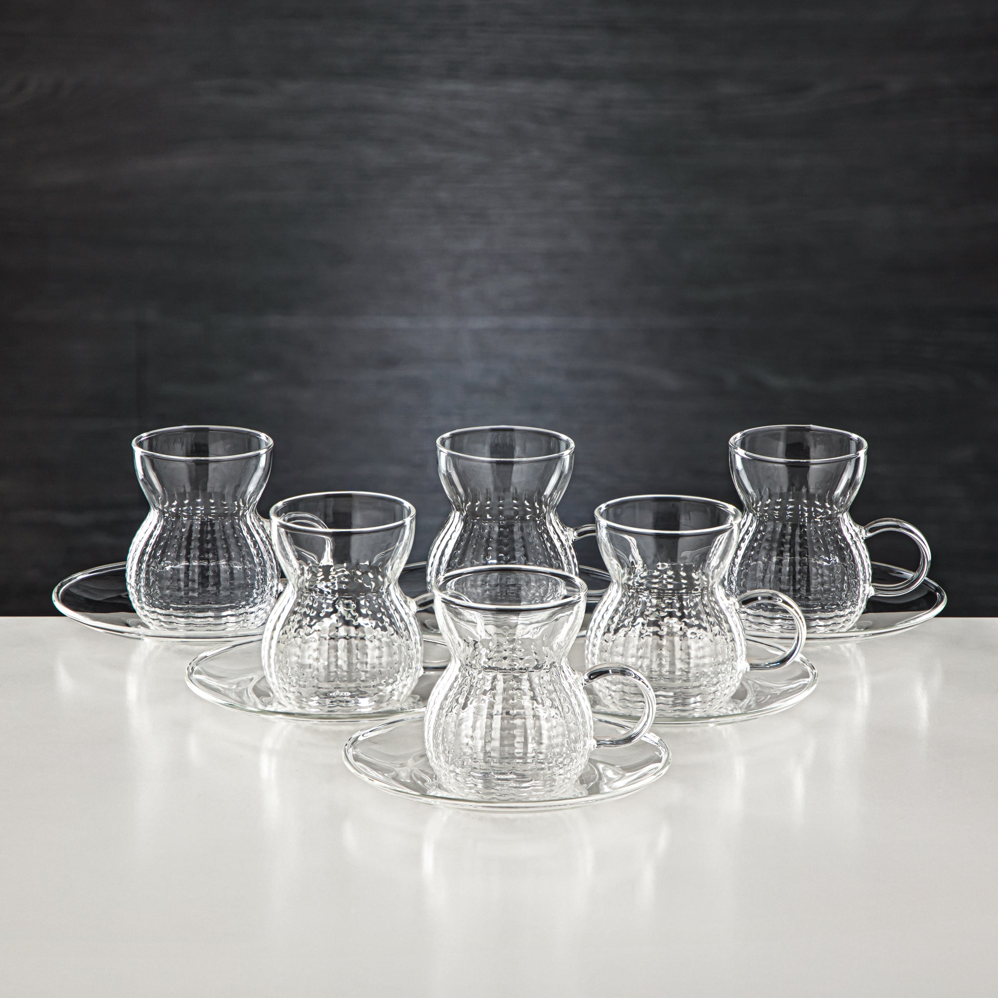 Almarjan 6 Pieces Borosilicate Glass Tea Cup - GLS0010103