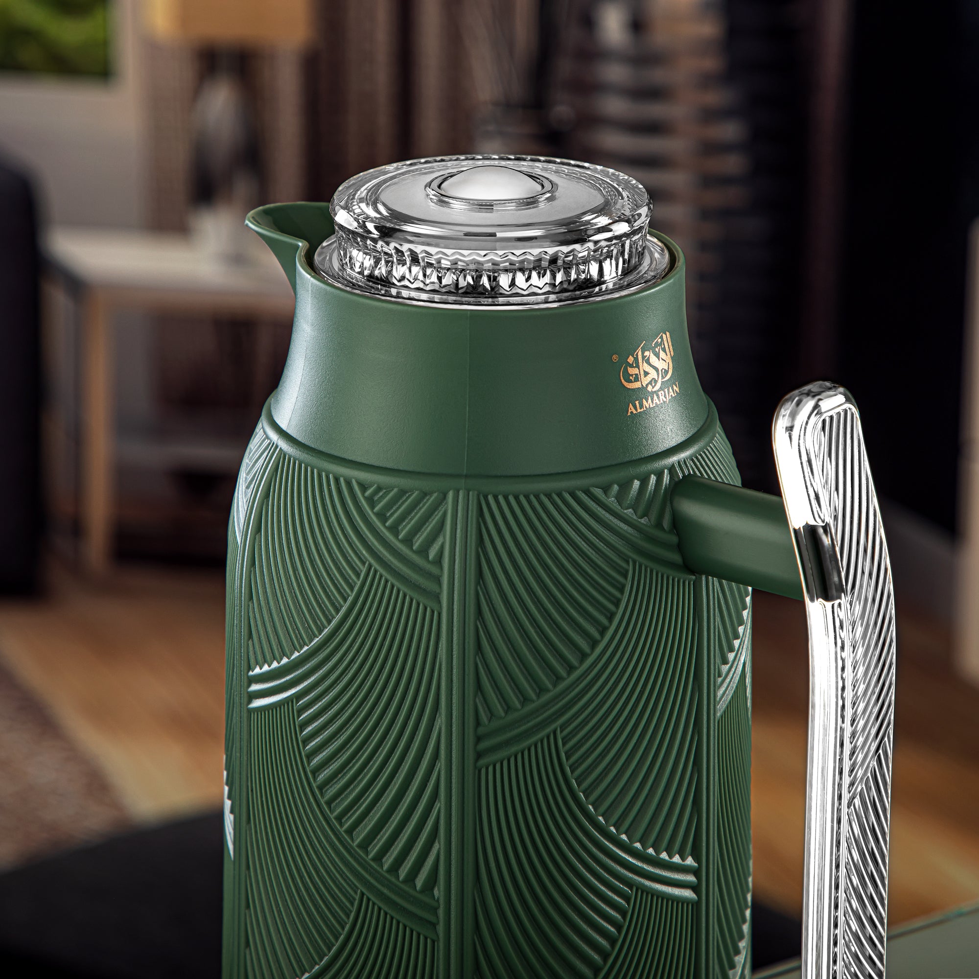 Almarjan 1 Liter Vacuum Flask Sage Green & Silver - GT113-100 NGR/C