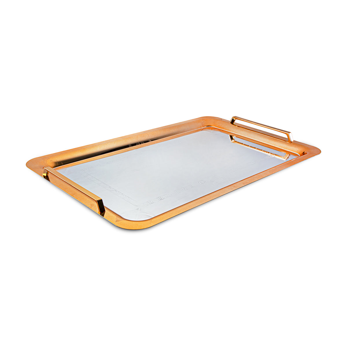 Almarjan 77 CM Serving Tray Silver & Gold - HT220902