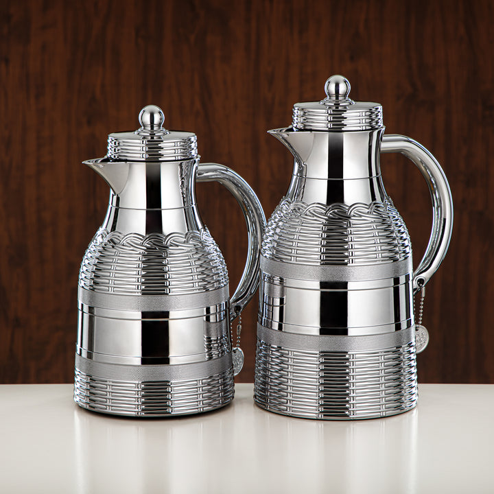 Almarjan 2 Pieces Vacuum Flask Set Silver - RYP-0700/1000 C