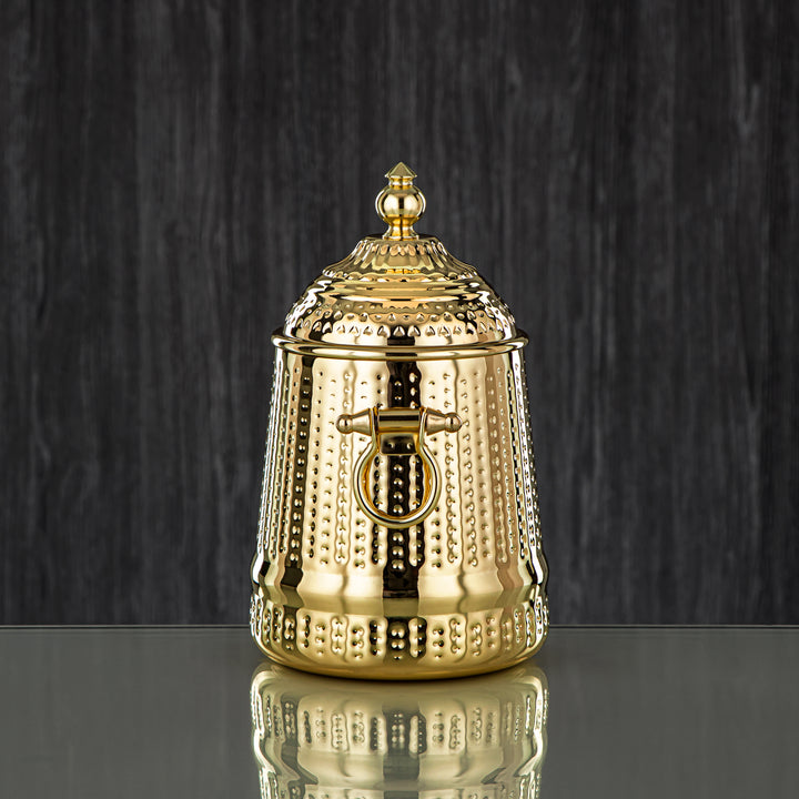 Almarjan 48 Ounce Barari Collection Stainless Steel Canister Gold - STS0013064