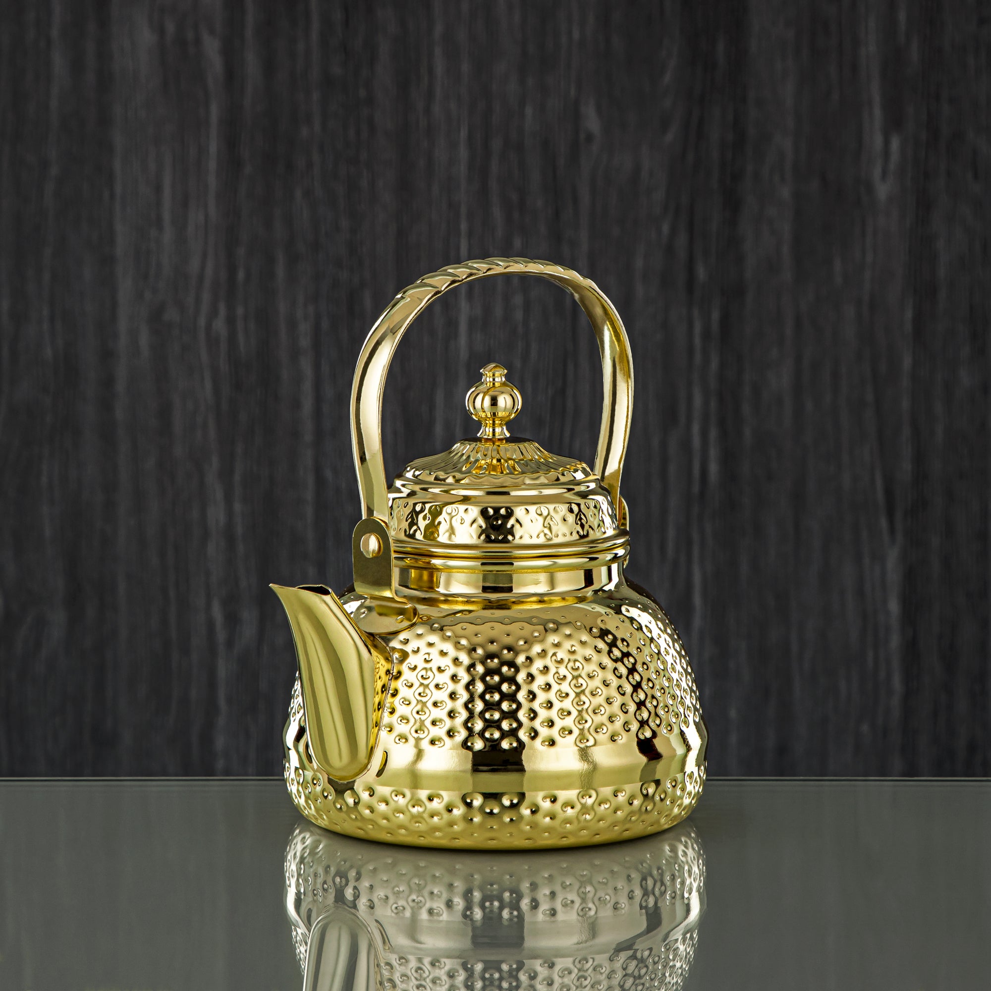 Almarjan 1 Liter Barari Collection Stainless Steel Tea Kettle Gold - STS0013080