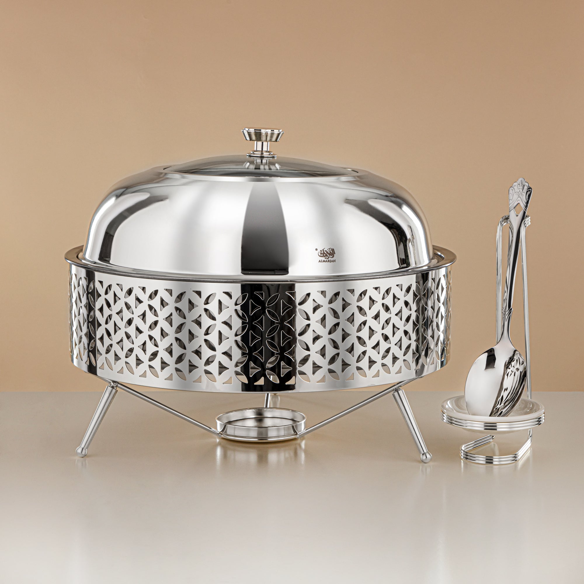 Almarjan Chafing Dish, Silver, 6500ML (STS0013309) Ramadan & Eid Buffets