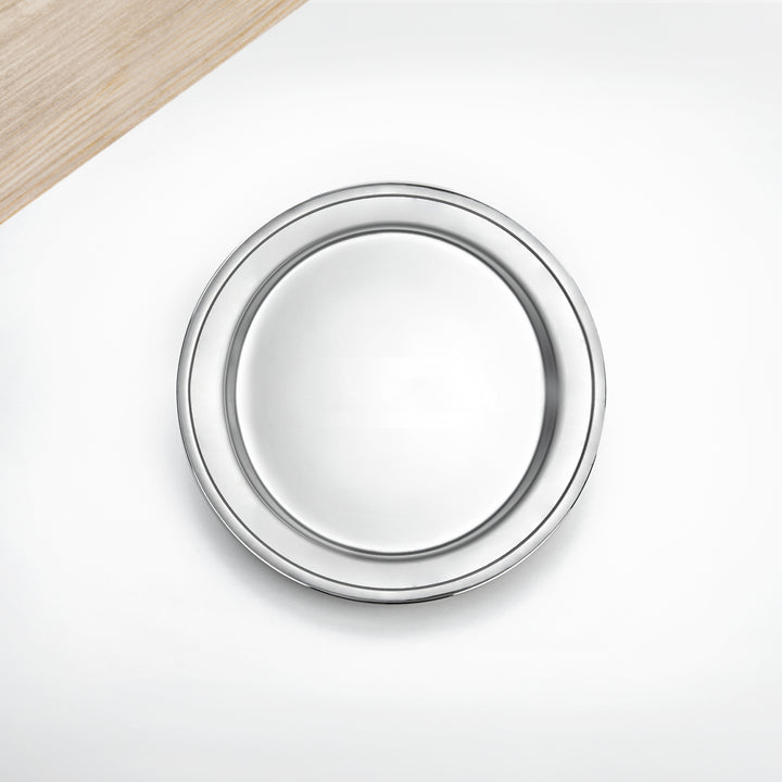 Almarjan 40 CM Stainless Steel Round Serving Tray - STS0200767