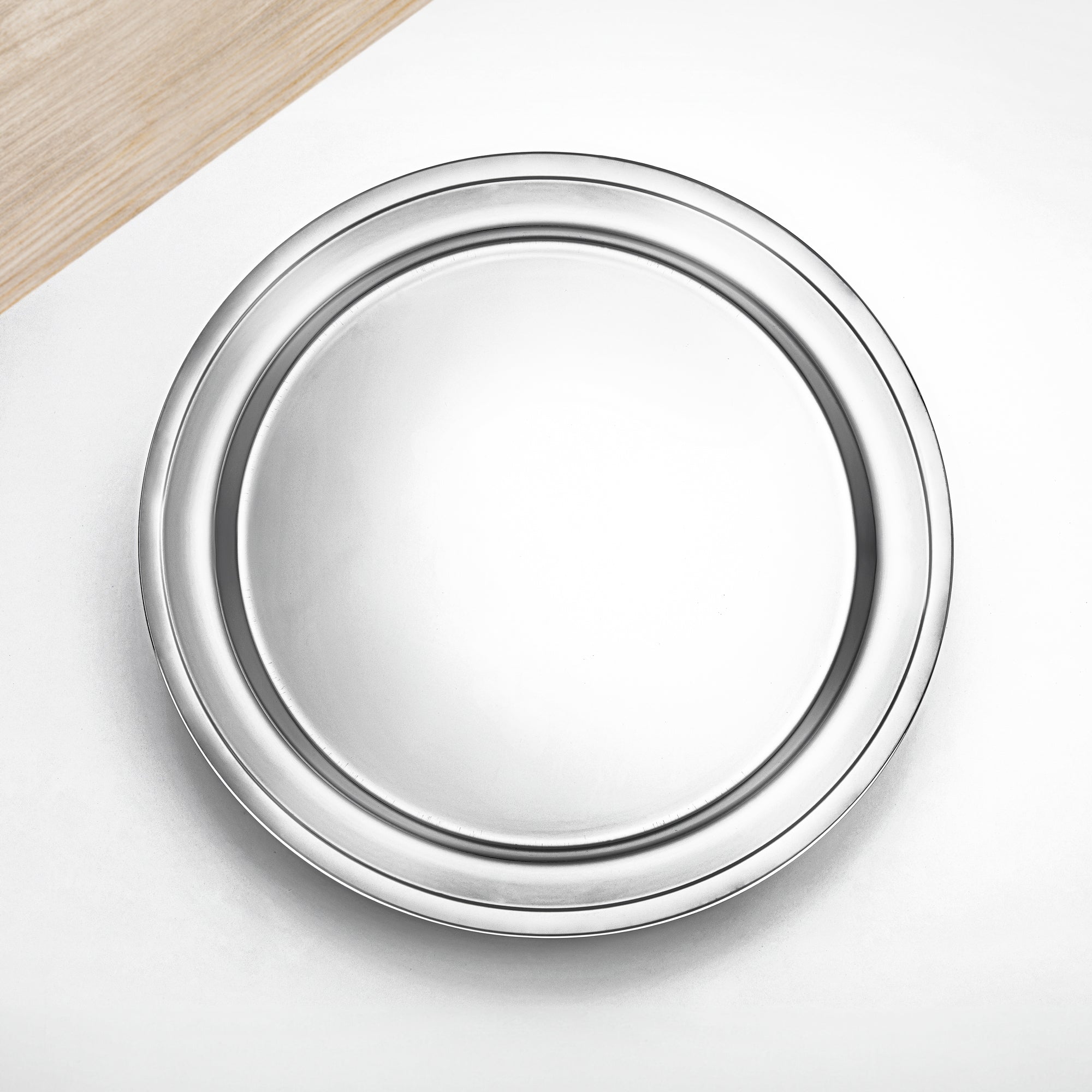 Almarjan 60 CM Stainless Steel Round Serving Tray - STS0200771