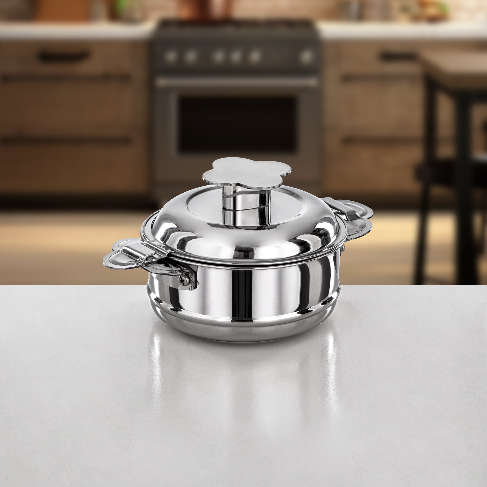 Almarjan Hot Pot Stainless Steel, Silver, 500ML (H25P1) - Vida Collection, Ramadan Gatherings