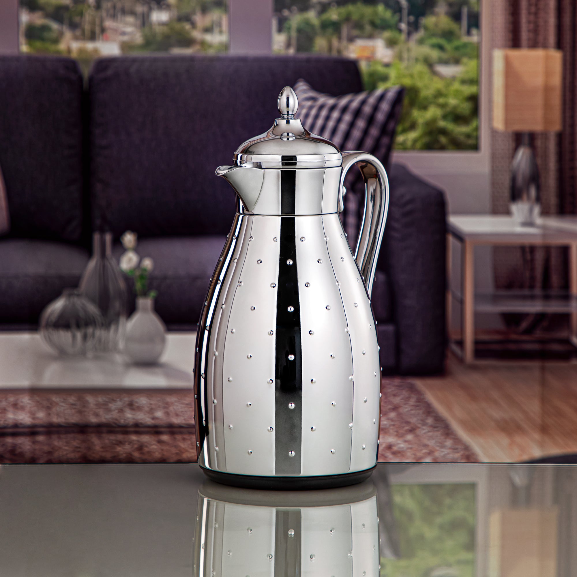 Almarjan 1 Liter Vacuum Flask Silver - VAF0010333