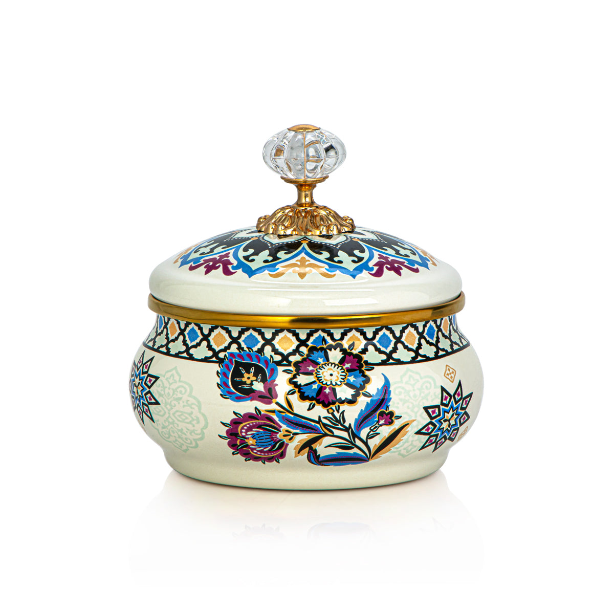 Almarjan 14 CM Tohfa Collection Enamel Sugar Bowl - 287421040