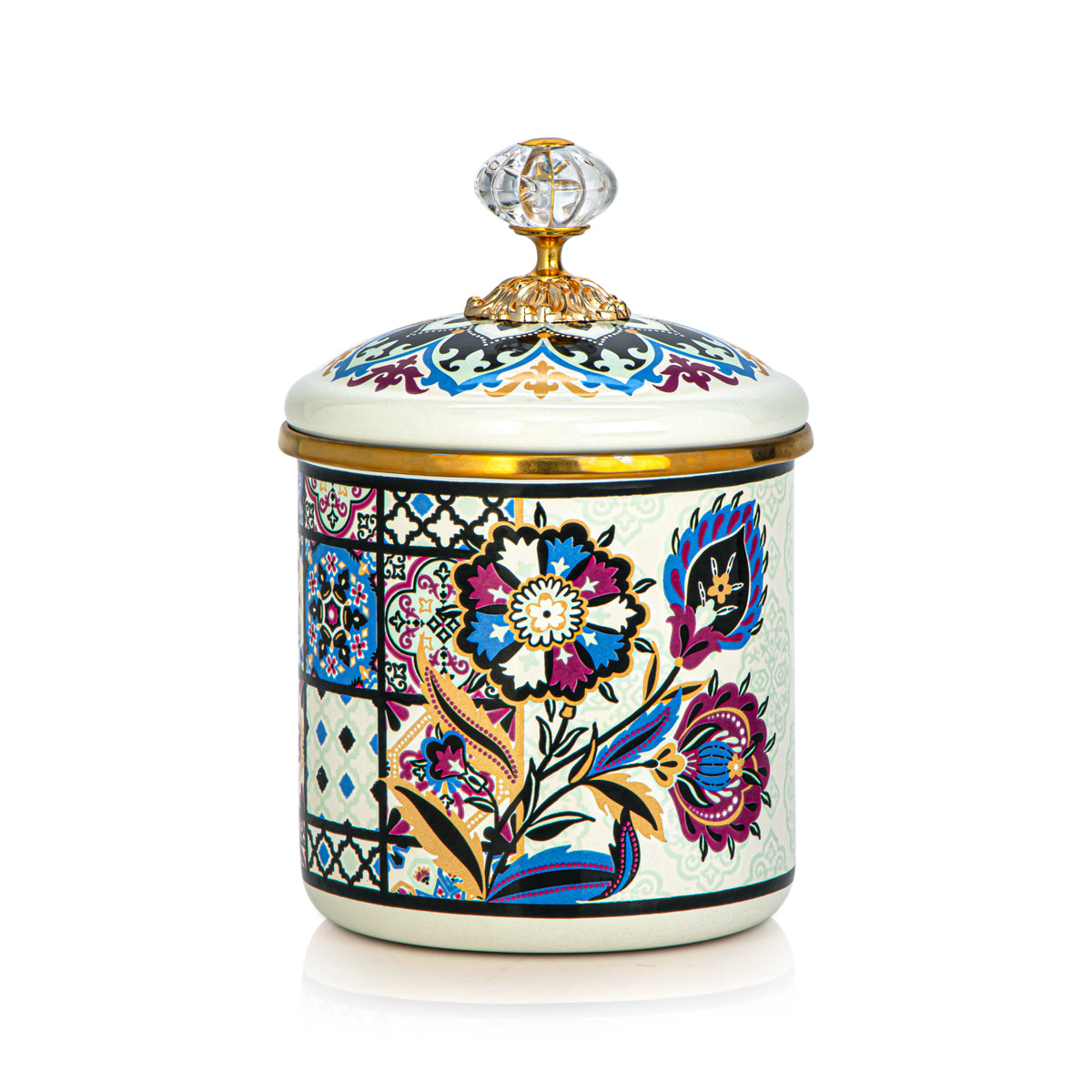 Almarjan Tohfa Collection Enamel Canister Medium - 287421046