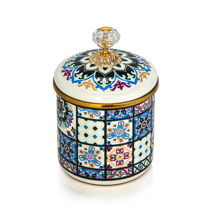 Almarjan Tohfa Collection Enamel Canister Medium - 287421046