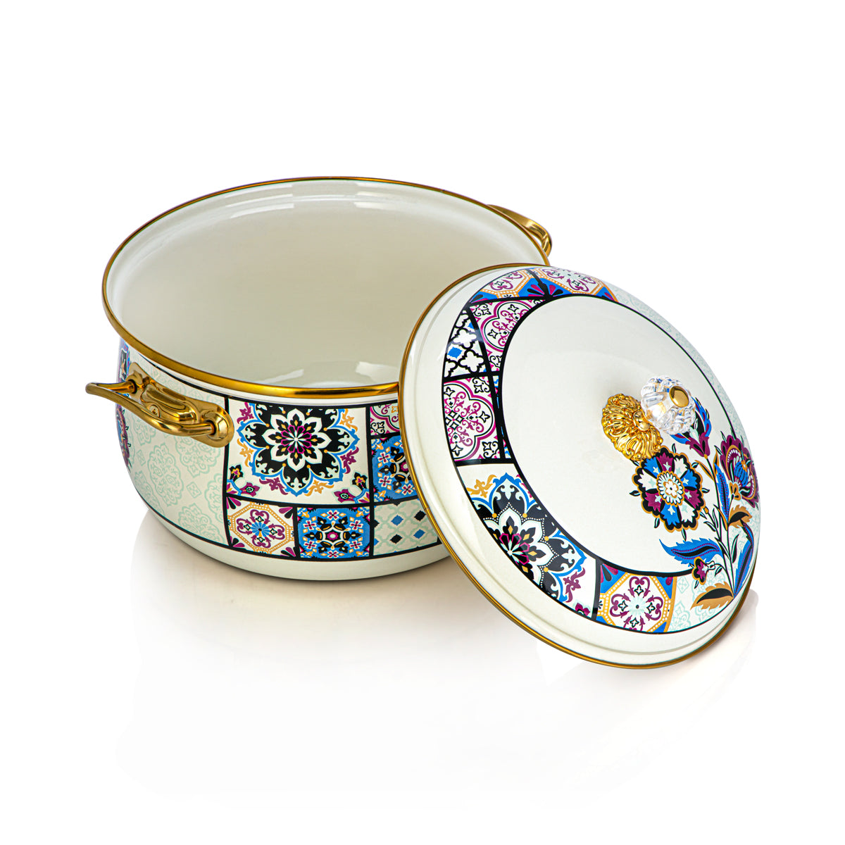 Almarjan 24 CM Tohfa Collection Enamel Cooking Pot - 287421050