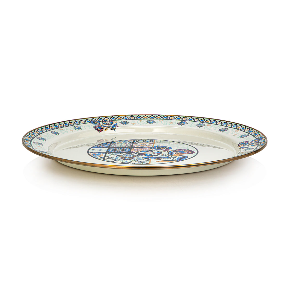 Almarjan 44 CM Tohfa Collection Enamel Tray - 287421056