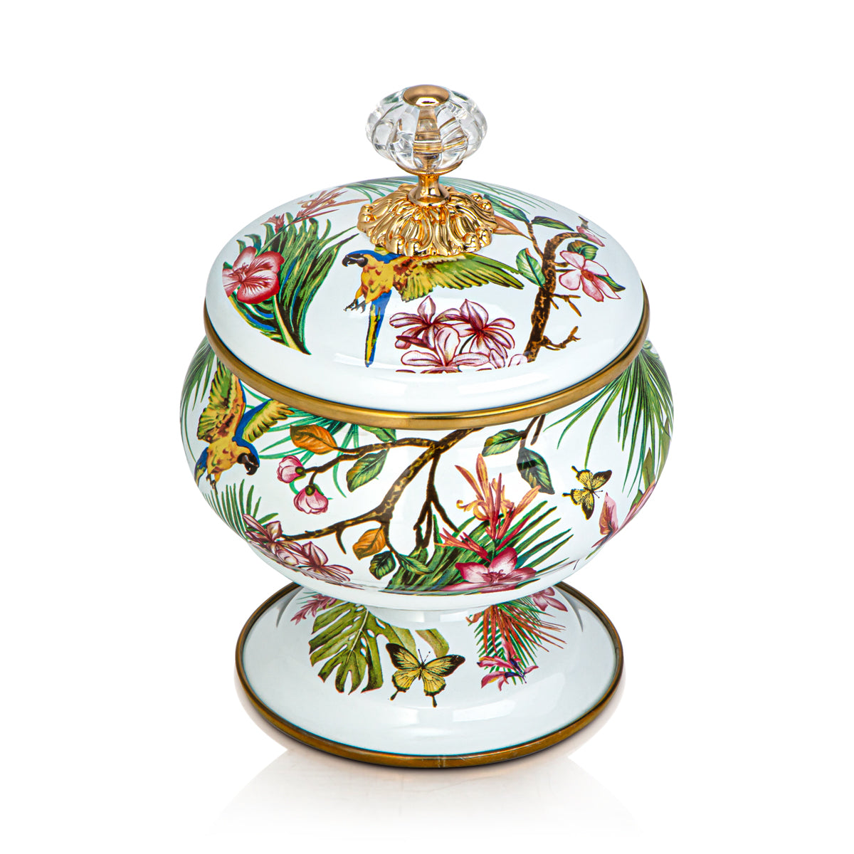 Almarjan 14 CM Tohfa Collection Enamel Sugar Bowl With Stand - 287421063