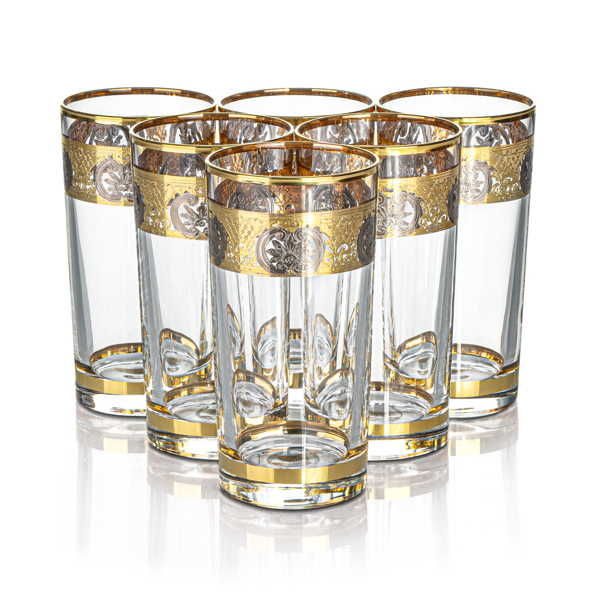 Almarjan 6 Pieces Glass Water Cup Set - 842/763