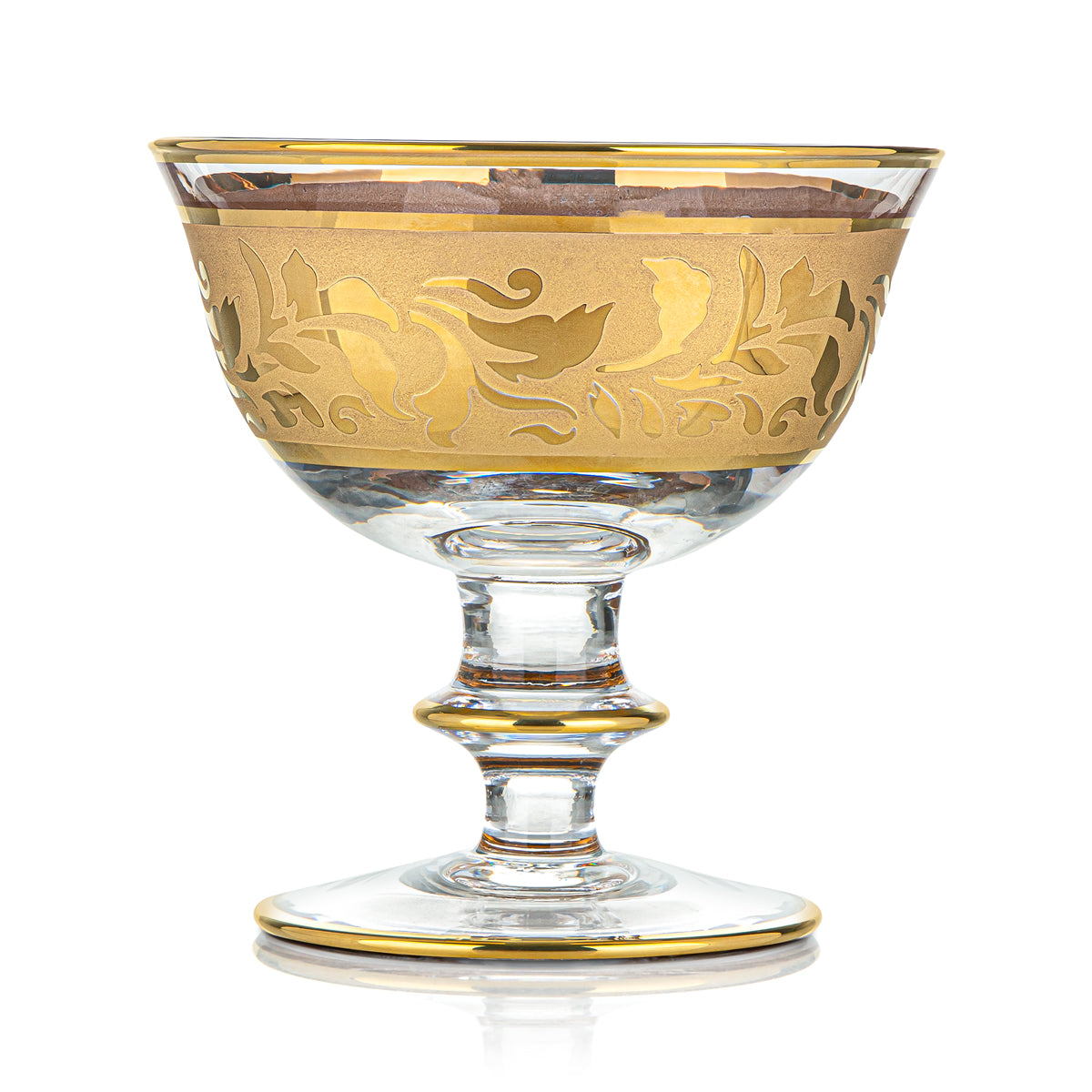 Almarjan 6 Pieces Glass Ice Cream Cup Set - 955/795