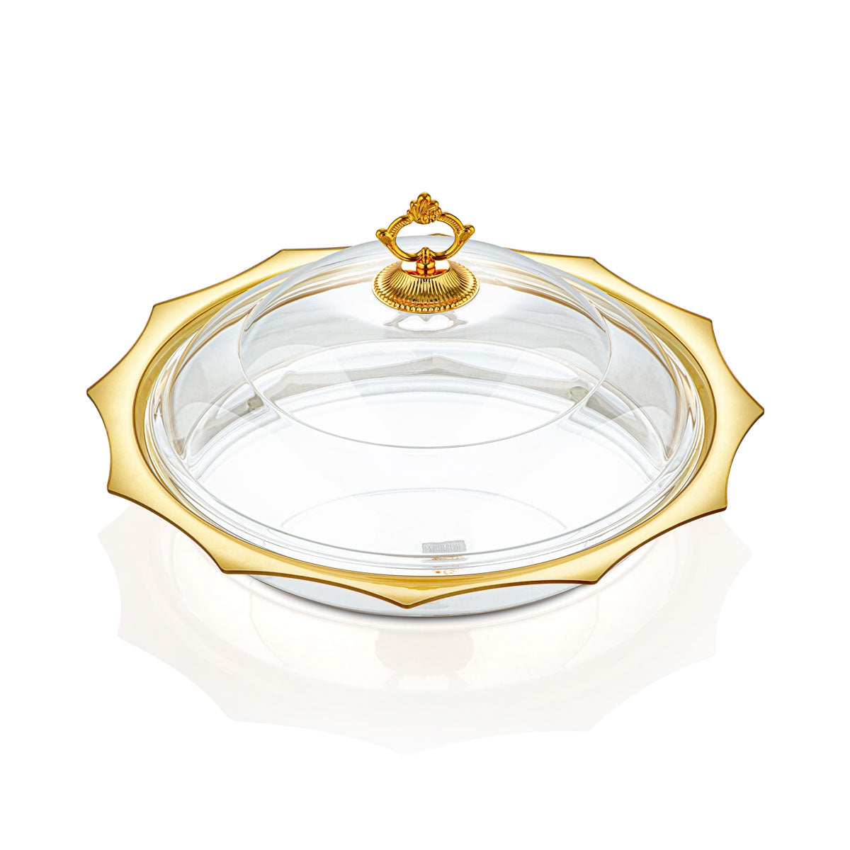 Almarjan Round Acrylic Tray With Cover - ACR1990055 (199)