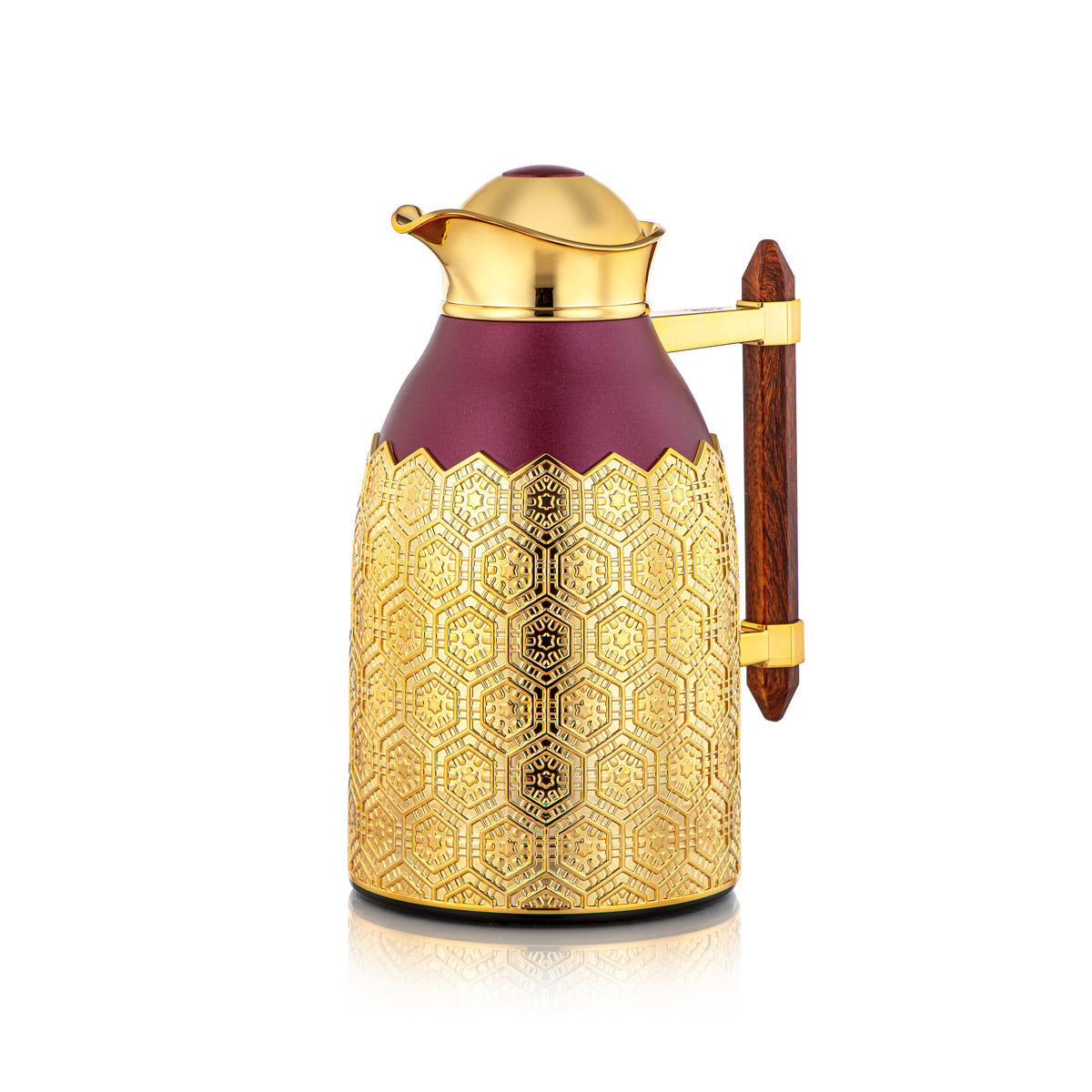 Almarjan 2 Pieces Vacuum Flask Set Maroon & Gold - CBL + CBM-MNG