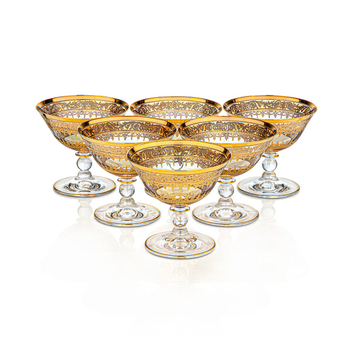 Combi 6 Pieces Glass Ice Cream Cup Set G914Z103 Almarjan Store