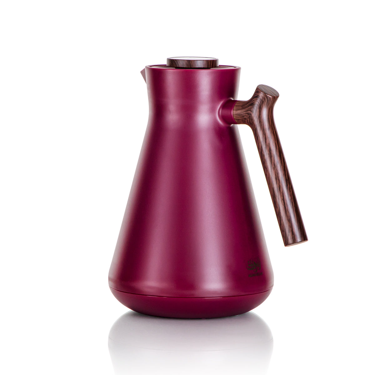 Almarjan Vacuum Flask Set Matt Bean Red & Wood - SM-1921-100/160 MBR/LW