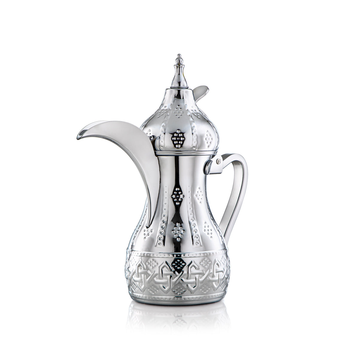 Almarjan 0.75 Liter Sahara Collection Stainless Steel Dallah Silver - STS0010973