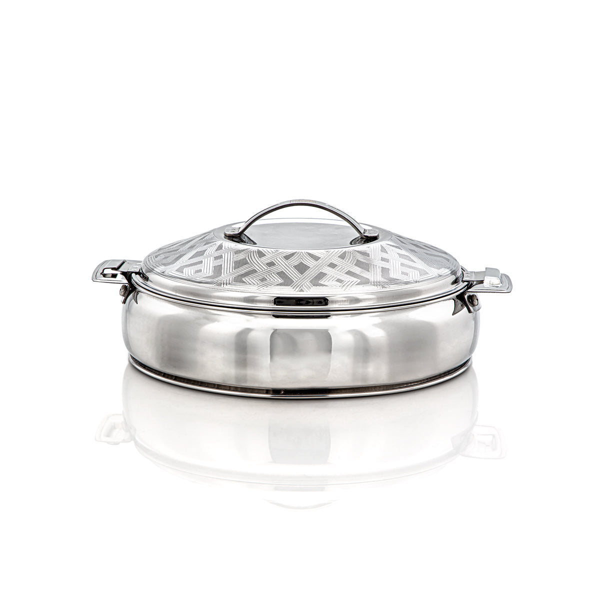 Almarjan 21 CM Ashwaq Collection Stainless Steel Hot Pot Silver - H22E34