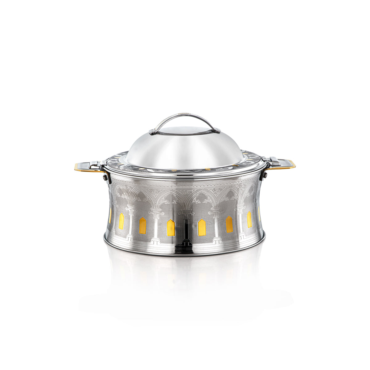 Almarjan 25 CM Reem Collection Stainless Steel Hot Pot Silver & Gold - H22EPG6