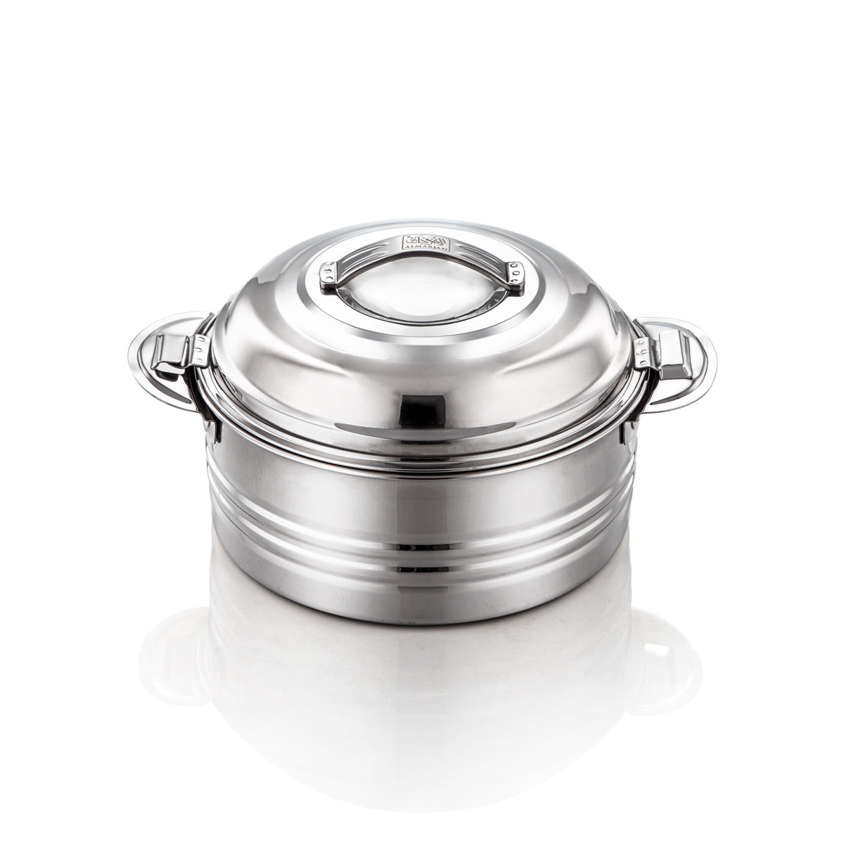 Almarjan 1200 ML Mini Collection Stainless Steel Hot Pot Set Silver - H23P10