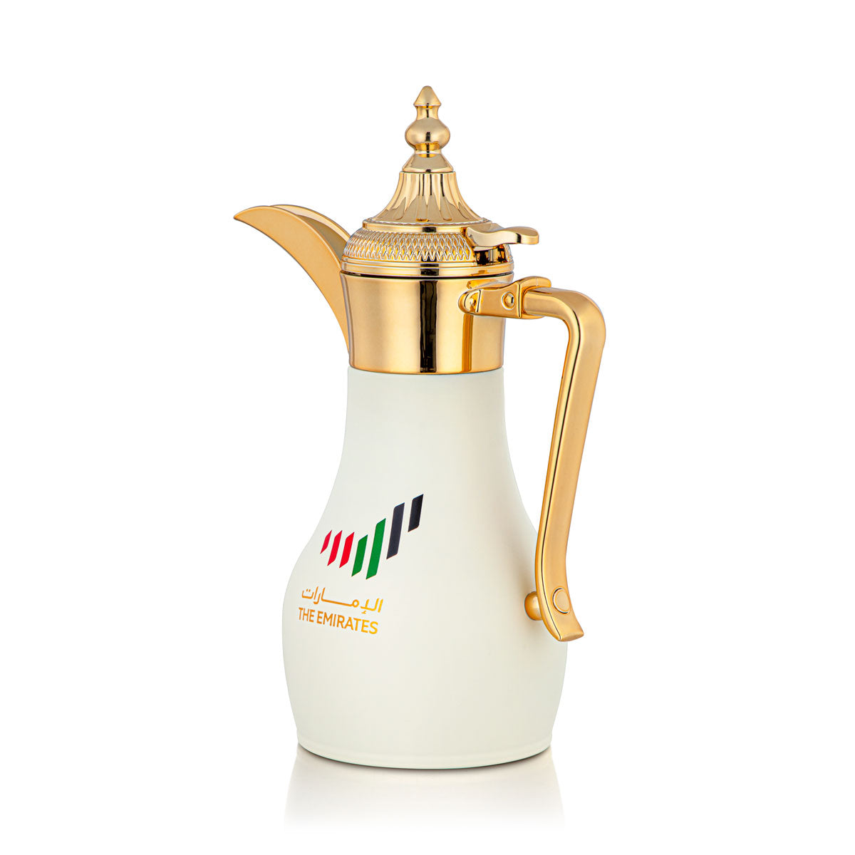 Almarjan 0.6 Liter Stainless Steel Vacuum Dallah Matt Ivory & Gold - SUD-060EK-MIVG