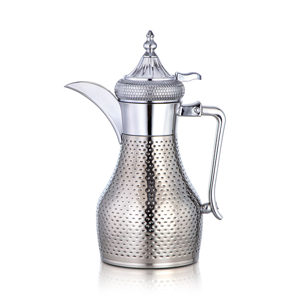 Almarjan 1 Liter Stainless Steel Vacuum Dallah Silver - SUD/H-100-CR