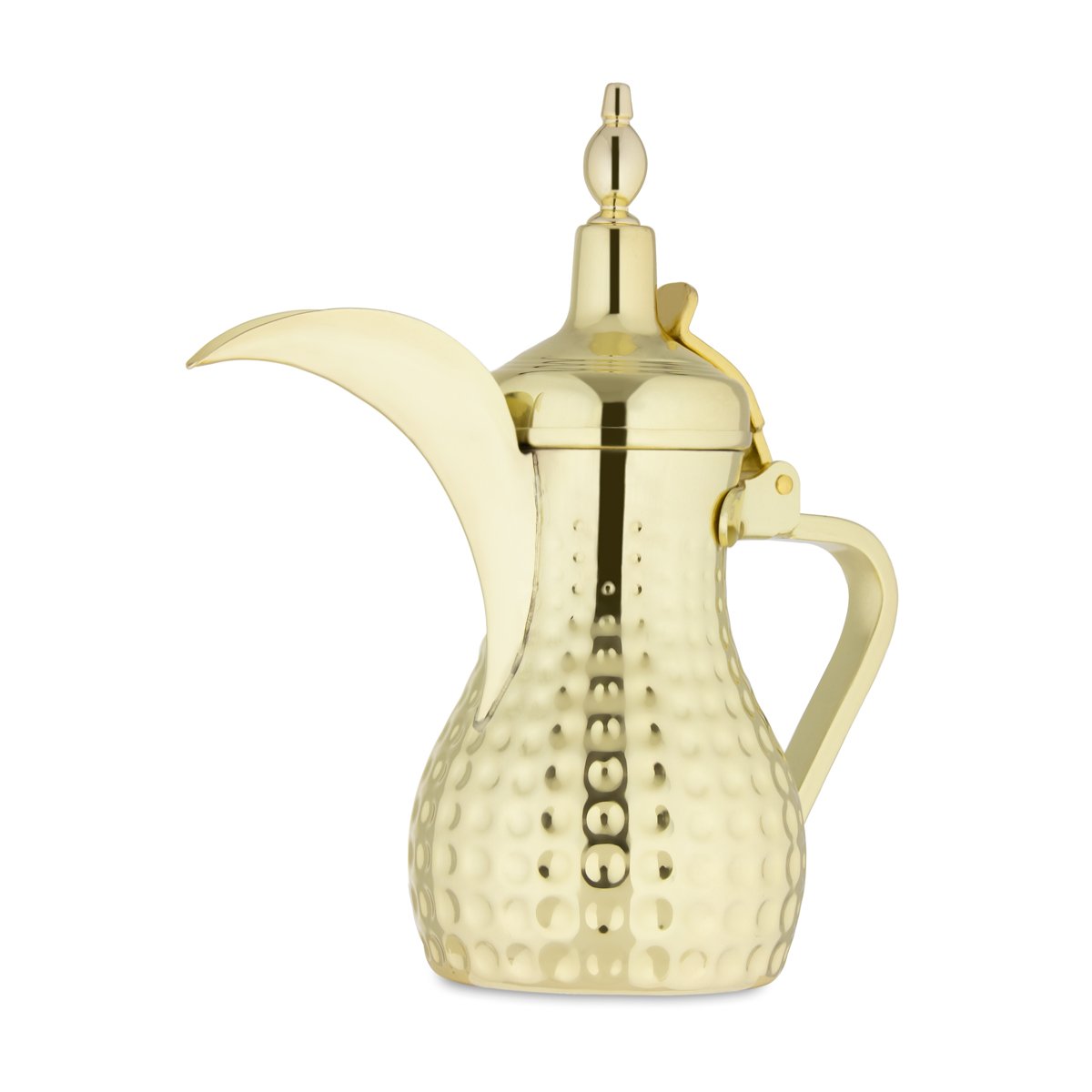 Almarjan 0.75 Liter Hammered Collection Stainless Steel Dallah Gold - STS0010554