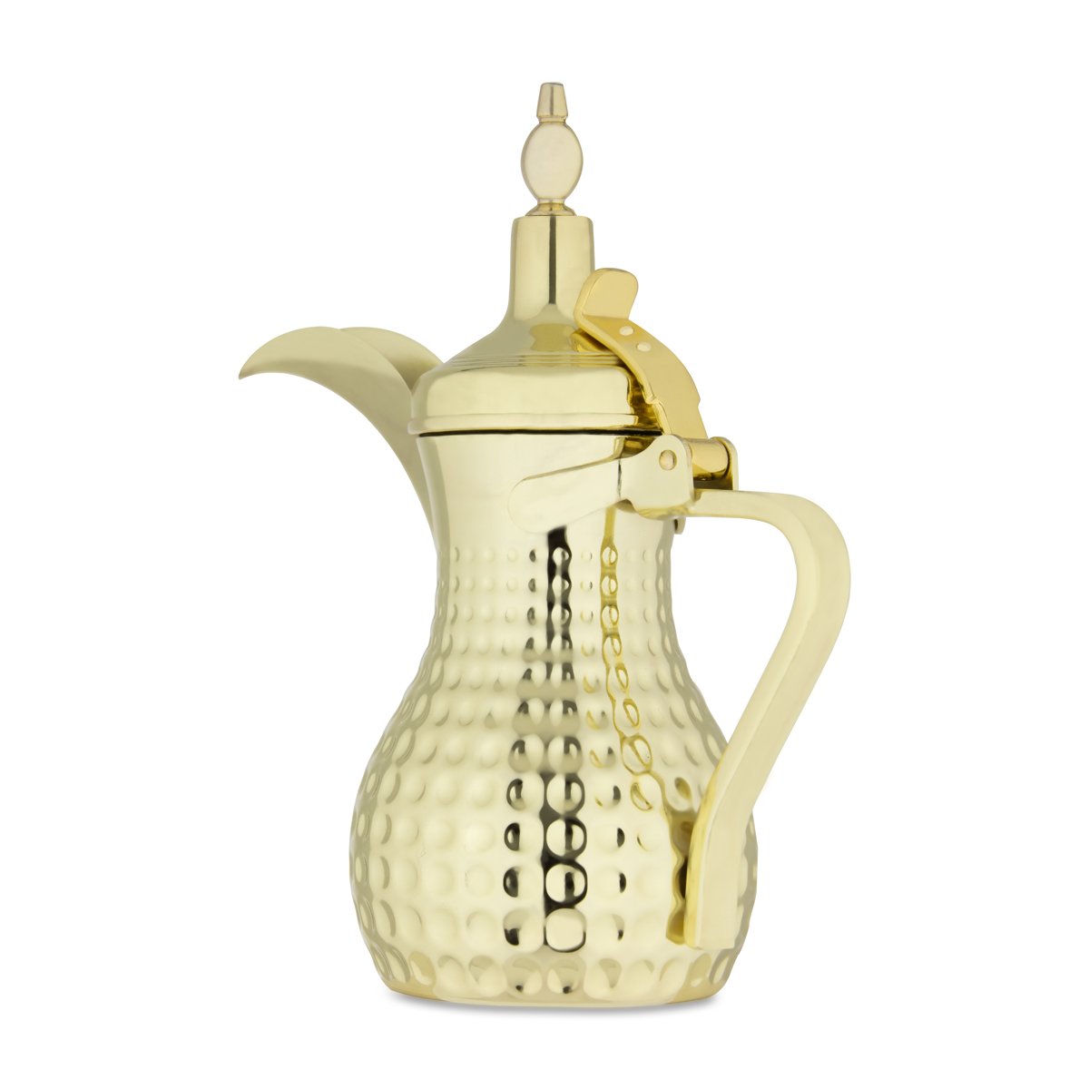 Almarjan 1 Liter Hammered Collection Stainless Steel Dallah Gold - STS0010555